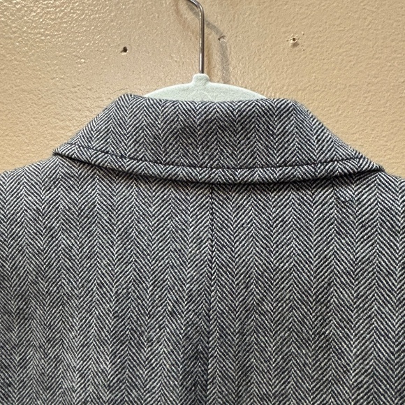 J.Crew Wool Herringbone Single Breasted Blazer Black/White Size 4 - Picture 5 of 7